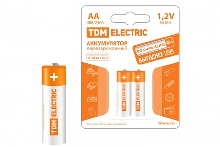 TDM ELECTRIC SQ1702-0070 Аккумулятор AA-2300 mAh Ni-MH BP-2 TDM